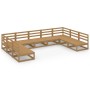 Juego de muebles de jardín 9 piezas madera maciza de pino de , Conjuntos de jardín - Ref: Foro24-3076142, Precio: 605,34 €, D...