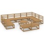 Juego de muebles de jardín 12 piezas madera maciza de pino de , Conjuntos de jardín - Ref: Foro24-3076177, Precio: 857,42 €, ...