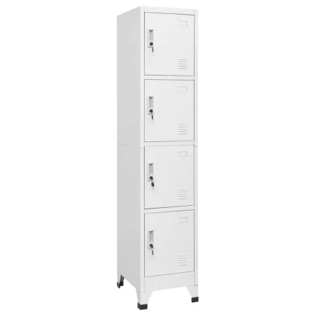Armario taquilla con 4 compartimentos 38x45x180 cm de vidaXL, Taquillas y armarios de almacenamiento - Ref: Foro24-244475, Pr...