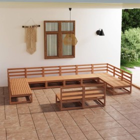 Juego de muebles de jardín 12 piezas madera maciza de pino de , Conjuntos de jardín - Ref: Foro24-3076182, Precio: 849,70 €, ...