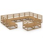 Juego de muebles de jardín 11 piezas madera maciza de pino de , Conjuntos de jardín - Ref: Foro24-3076212, Precio: 764,62 €, ...