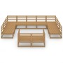 Juego de muebles de jardín 11 piezas madera maciza de pino de , Conjuntos de jardín - Ref: Foro24-3076212, Precio: 764,62 €, ...
