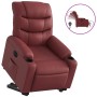 Sillón elevable eléctrico cuero artificial rojo tinto en Sillones | Comprar online en Foru.es