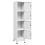 Armario taquilla con 4 compartimentos 38x45x180 cm de vidaXL, Taquillas y armarios de almacenamiento - Ref: Foro24-244475, Pr...