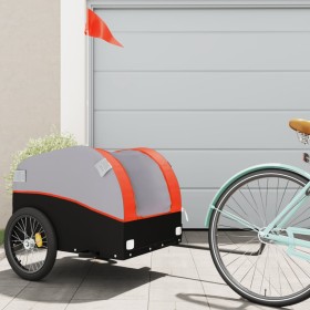 Remolque para bicicleta hierro negro y naranja 45 kg de , Remolques para bicicletas - Ref: Foro24-94124, Precio: 95,60 €, Des...