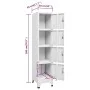 Armario taquilla con 4 compartimentos 38x45x180 cm de vidaXL, Taquillas y armarios de almacenamiento - Ref: Foro24-244475, Pr...