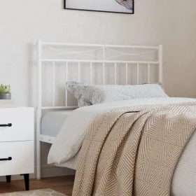 Cabecero de metal blanco 90 cm de , Cabeceros y pies de cama - Ref: Foro24-373768, Precio: 26,08 €, Descuento: %