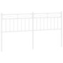 Cabecero de metal blanco 160 cm de , Cabeceros y pies de cama - Ref: Foro24-373775, Precio: 33,17 €, Descuento: %