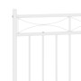 Cabecero de metal blanco 160 cm de , Cabeceros y pies de cama - Ref: Foro24-373775, Precio: 33,17 €, Descuento: %