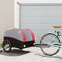 Remolque para bicicleta hierro negro y rojo 45 kg de , Remolques para bicicletas - Ref: Foro24-94132, Precio: 78,54 €, Descue...