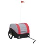 Remolque para bicicleta hierro negro y rojo 45 kg de , Remolques para bicicletas - Ref: Foro24-94132, Precio: 78,54 €, Descue...