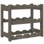 Wine rack for 12 bottles solid gray pine wood by , Wine racks - Ref: Foro24-373377, Price: 22,80 €, Discount: %