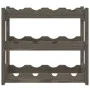 Wine rack for 12 bottles solid gray pine wood by , Wine racks - Ref: Foro24-373377, Price: 22,80 €, Discount: %