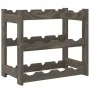 Wine rack for 12 bottles solid gray pine wood by , Wine racks - Ref: Foro24-373377, Price: 22,80 €, Discount: %