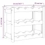 Wine rack for 12 bottles solid gray pine wood by , Wine racks - Ref: Foro24-373377, Price: 22,80 €, Discount: %