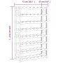 Wine rack for 56 bottles solid gray pine wood by , Wine racks - Ref: Foro24-373382, Price: 54,92 €, Discount: %