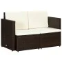 Sofá de jardín 2 plazas con cojines ratán sintético marrón by vidaXL, Outdoor sofas - Ref: Foro24-44178, Price: 178,97 €, Dis...