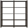 Estantería de 5 niveles madera maciza pino negro 170x38x170 cm de , Estanterías industriales - Ref: Foro24-373406, Precio: 99...