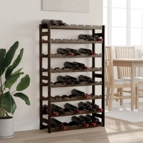 Wine rack for 56 bottles solid black pine wood by , Wine racks - Ref: Foro24-373404, Price: 60,42 €, Discount: %