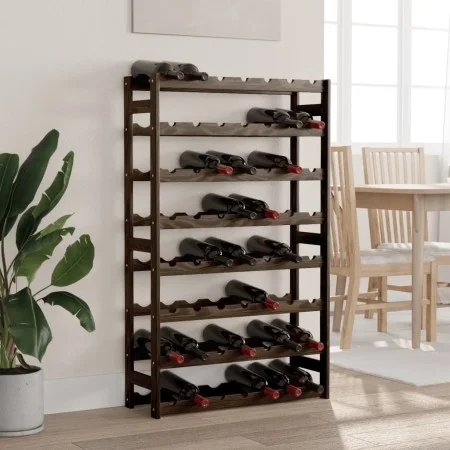 Wine rack for 56 bottles solid black pine wood by , Wine racks - Ref: Foro24-373404, Price: 60,42 €, Discount: %