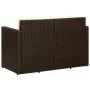 Sofá de jardín 2 plazas con cojines ratán sintético marrón by vidaXL, Outdoor sofas - Ref: Foro24-44178, Price: 178,97 €, Dis...