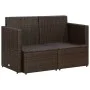 Sofá de jardín 2 plazas con cojines ratán sintético marrón by vidaXL, Outdoor sofas - Ref: Foro24-44178, Price: 178,97 €, Dis...