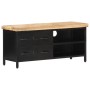 Mueble para TV de madera maciza de mango rugosa 90x30x41 cm en Muebles TV | Comprar online en Foru.es