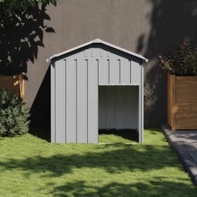 Caseta perros tejado acero galvanizado gris claro 117x103x123cm en Casetas para perros | Comprar online en Foru.es