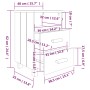 Mesita de noche HAMAR madera pino maciza gris claro 40x35x62 cm de vidaXL, Mesitas de noche - Ref: Foro24-340415, Precio: 72,...