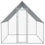 Jaula gallinero de exterior de acero galvanizado 2x2x1,92 m de vidaXL, Jaulas y habitáculos para animales pequeños - Ref: For...