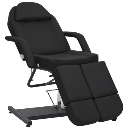 Sillón de salón de belleza cuero sintético negro 180x62x78 cm de , Sillones de masaje - Ref: Foro24-110268, Precio: 491,67 €,...