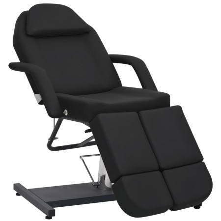 Sillón de salón de belleza cuero sintético negro 180x62x78 cm de , Sillones de masaje - Ref: Foro24-110268, Precio: 500,61 €,...