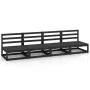 Sofá de jardín 4 plazas negro madera maciza de pino de , Sofás de exterior - Ref: Foro24-3075343, Precio: 252,71 €, Descuento: %