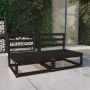 Sofá de jardín 2 plazas negro madera maciza de pino de , Sofás de exterior - Ref: Foro24-3075233, Precio: 129,02 €, Descuento: %