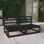 Sofá de jardín 2 plazas negro madera maciza de pino de , Sofás de exterior - Ref: Foro24-3075233, Precio: 130,73 €, Descuento: %