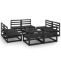 Juego de muebles de jardín 9 piezas negro madera madera pino de , Conjuntos de jardín - Ref: Foro24-3075278, Precio: 599,57 €...