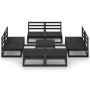 Juego de muebles de jardín 9 piezas negro madera madera pino de , Conjuntos de jardín - Ref: Foro24-3075278, Precio: 599,57 €...
