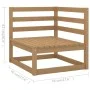 4-Sitzer honigbraunes Gartensofa aus massivem Kiefernholz von , Outdoor-Sofas - Ref: Foro24-3075362, Preis: 247,23 €, Rabatt: %