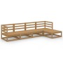 Muebles de jardín 7 piezas marrón miel madera maciza de pino de , Conjuntos de jardín - Ref: Foro24-3075537, Precio: 342,45 €...