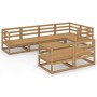 Muebles de jardín 8 piezas marrón miel madera maciza de pino de , Conjuntos de jardín - Ref: Foro24-3075612, Precio: 533,32 €...