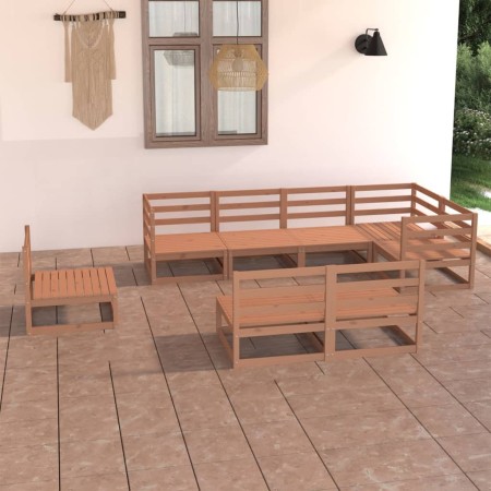 Muebles de jardín 8 piezas marrón miel madera maciza de pino de , Conjuntos de jardín - Ref: Foro24-3075627, Precio: 538,34 €...