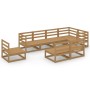 Muebles de jardín 8 piezas marrón miel madera maciza de pino de , Conjuntos de jardín - Ref: Foro24-3075627, Precio: 538,34 €...