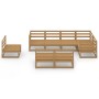 Muebles de jardín 8 piezas marrón miel madera maciza de pino de , Conjuntos de jardín - Ref: Foro24-3075627, Precio: 538,34 €...