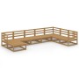 Muebles de jardín 8 piezas marrón miel madera maciza de pino de , Conjuntos de jardín - Ref: Foro24-3075717, Precio: 533,32 €...