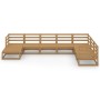 Muebles de jardín 8 piezas marrón miel madera maciza de pino de , Conjuntos de jardín - Ref: Foro24-3075717, Precio: 533,32 €...