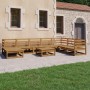 Muebles de jardín 9 pzas y cojines marrón miel madera pino de , Conjuntos de jardín - Ref: Foro24-3075722, Precio: 597,66 €, ...