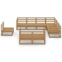Muebles de jardín 9 pzas y cojines marrón miel madera pino de , Conjuntos de jardín - Ref: Foro24-3075807, Precio: 603,62 €, ...