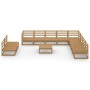 Muebles de jardín 11 piezas marrón miel madera maciza de pino de , Conjuntos de jardín - Ref: Foro24-3075872, Precio: 758,03 ...
