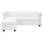 Sofá Chesterfield en forma de L cuero sintético blanco de vidaXL, Sofás - Ref: Foro24-245537, Precio: 717,66 €, Descuento: %