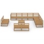 Muebles de jardín 13 pzas y cojines marrón miel madera pino de , Conjuntos de jardín - Ref: Foro24-3075902, Precio: 906,24 €,...